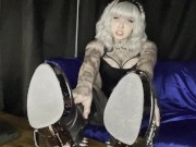 Boot to barefoot worship and cum eating instructions 1/16