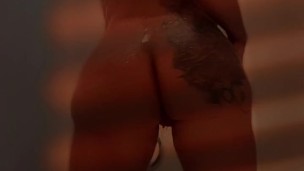 Perfect body big booty big titty milf in shower