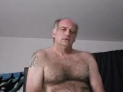 Stroking my hard cock and cumming. 11/16