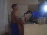 Empleada follada en la cocina por su jefe 9/16