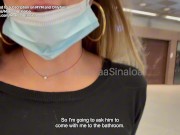 STRANGER CHALLENGE - I ask a stranger to fuck me in the toilets of the Paris airport 6/16