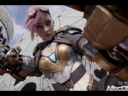 Fantasy babe fucking with a crminal in POV in a 3d animation 2/16