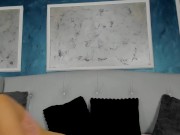 The water flows over her raven-black hair, shimmering under the light as it caresses her skin. 13/16