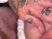 Closeup big cock fucking pierced, wet, pink pussy 9/16