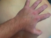 Teen gets fucked from behind before taking cumshot on tits while parents are home 13/16