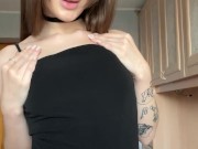 Beautiful bitch in dark cat suit shows her ass💕 16/16