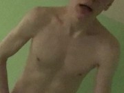 Naked walking in the stairwell