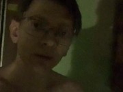 Naked walking in the stairwell 3/16