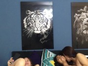 I masturbate my stepsister in the presence of her horny girlfriend 10/16