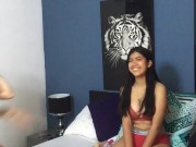 My friends and I make a delicious threesome for my stepfather. 1/16