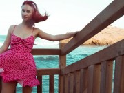 Ariel Ortiz walks through a cove, gets very horny and begins to masturbate publicly in the street 2/16