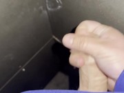 Masturbating at public train station at night, cum in a corner 6/16