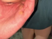 Petite gives deep blowjob and has multiple orgasms with my tongue 1/16