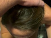 Sexy 18 year old gags while trying to swallow massive load during blowjob 5/16