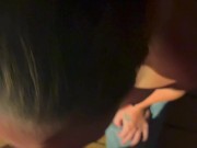 Sucking strangers dick on cruise ship balcony while people are at the bar below 1/16