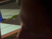 Sucking strangers dick on cruise ship balcony while people are at the bar below 11/16