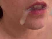 Submissive Redhead Takes Multiple Loads - Bukkake Gangbang 6/16