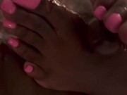 Pink toes on my head felt too good 15/16