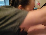 Hot MILF takes care of husband in gaming chair 8/16