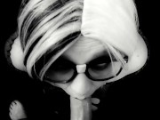 Sexy nerd swallows a load 4/16