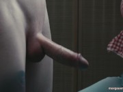 Teaching Husband a Lesson: A Toy-Assisted CFNM Handjob 11/16