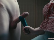 Teaching Husband a Lesson: A Toy-Assisted CFNM Handjob 12/16