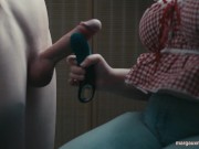 Teaching Husband a Lesson: A Toy-Assisted CFNM Handjob 9/16