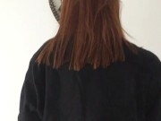 My rom-com partner strips for me and rubs her pussy 11/16