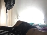 My rom-com partner strips for me and rubs her pussy 6/16