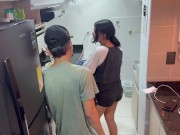 Una rica cogida por el culo a mi linda hermanastra a cambio de hacer los deberes de la casa. 1/16