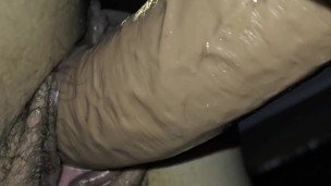 ASMR Dripping wet pussy slides on cock
