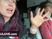 Babe talking all about behind the porn scenes while riding passenger in RV sharing details from candid daily life - Lelu Love 12/16