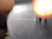 HOT housewife loves sneaky links late night behind her apartment at night 16/16