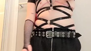 emo FTM stripping and dancing after a night out