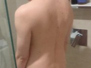 Asian model pees and soaps up in shower 6/16