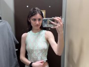 Petite Teen Luna Transparent Try-On - someone was spying on me in the fitting room?? 11/16