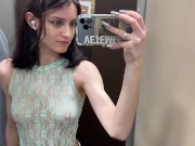 Petite Teen Luna Transparent Try-On - someone was spying on me in the fitting room?? 13/16