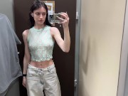 Petite Teen Luna Transparent Try-On - someone was spying on me in the fitting room?? 14/16