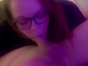 Throat Goat MILF Sucks The Soul Out Of Him. Plays With Big Balls & Gags All Over Cock