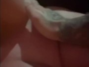 Spreading pink, bald pussy open 3/16