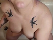 Thirsty goth piss whore demands her piss & cum tribute 2/16