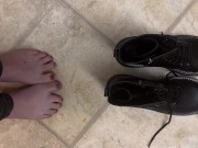 Trying on domme boots 10/16