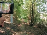 Risky Blowjob in Public Park 1/16