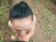 Risky Blowjob in Public Park 12/16