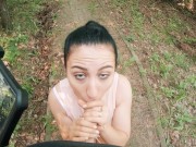 Risky Blowjob in Public Park 9/16