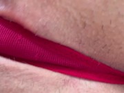 Young slut plays with her pussy in secret from her husband