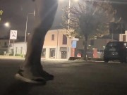 Dick flash and cum in public 3/16