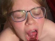 I swallow daddy's cum like a good girl, more on OF!!💋 13/16