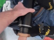 Super lubed up sex machine ×2 cum 13/16