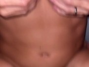 Daddy finishes on my hard belly 4/16